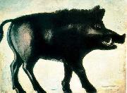 Niko Pirosmanashvili A Black Wild Boar oil on canvas